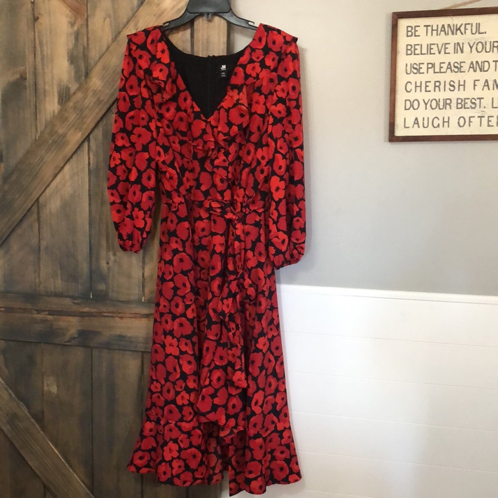 JW Jason Wu Red Poppy Dress XXL - Picture 3 of 8